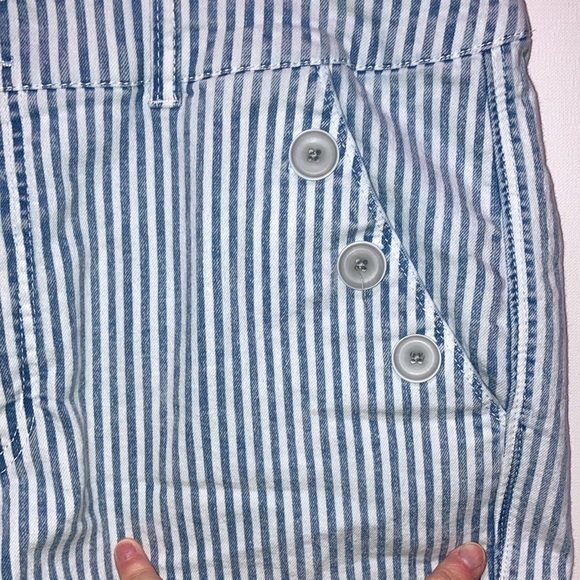 Cato size 14 Striped Denim Sailor Shorts 4 Pocket EUC 12000 - Picture 3 of 7